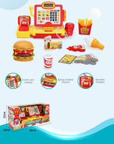 Cashier Toy Shopping Pretend Play Money Machine Supermarket Cash Register Toy for Kid Birthday Christmas Gifts